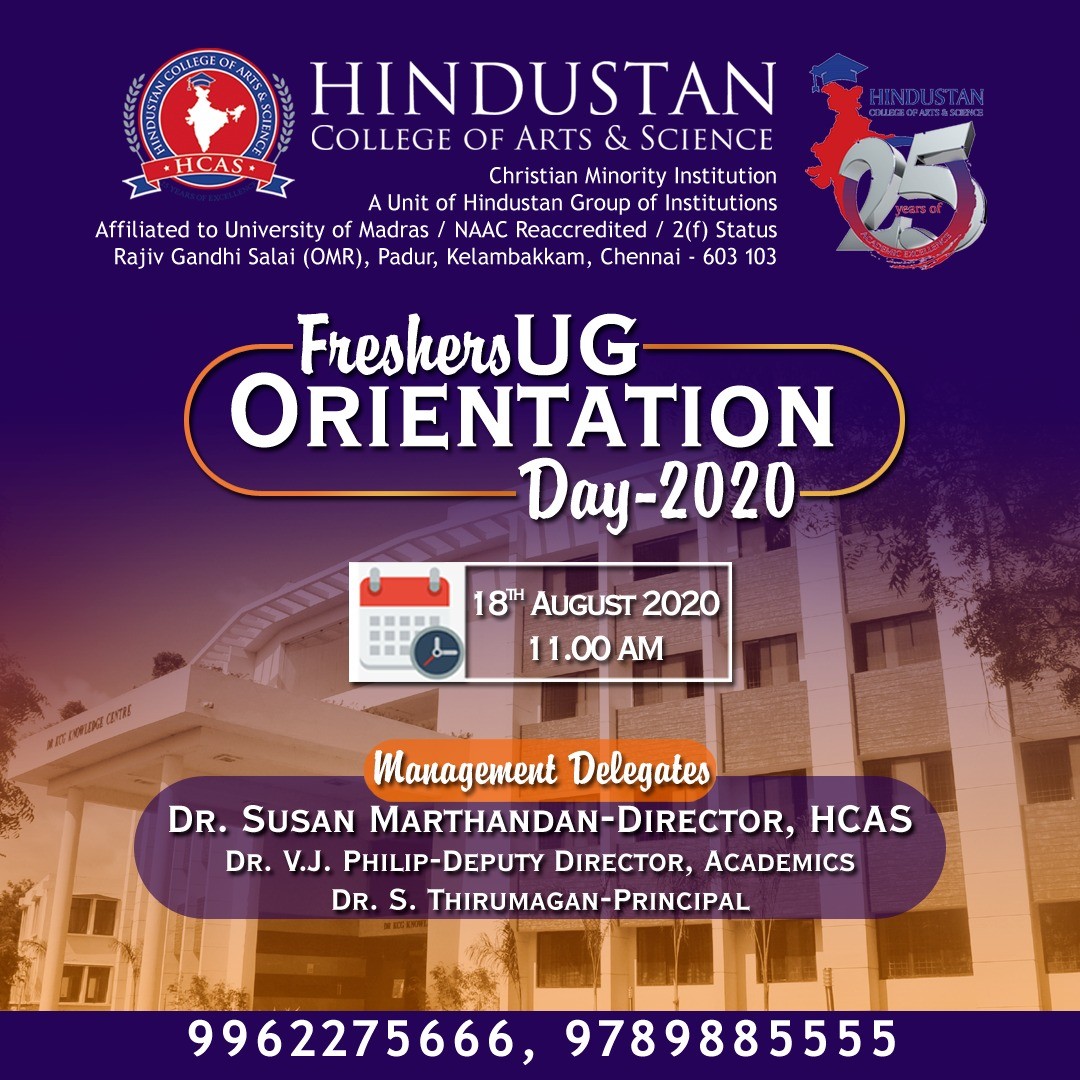 Virtual Orientation Program on 18th August 2020 @ 11Am for Undergraduate Students